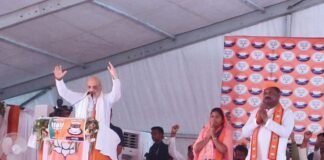 गृह मंत्री अमित शाह ने चोपन के रैली में साधा इंडिया गठबंधन पर निशाना